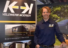 Nico Doff van Veldwerk Koerier. Het bedrijf verzorgt regelmatig spoedtransporten voor bedrijven in de sector en doet ook aan contractwerk.